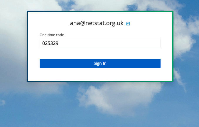 Screenshot of TOTP entry